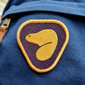 Lifestyle shot of Parks Canada patch on hiking backpack