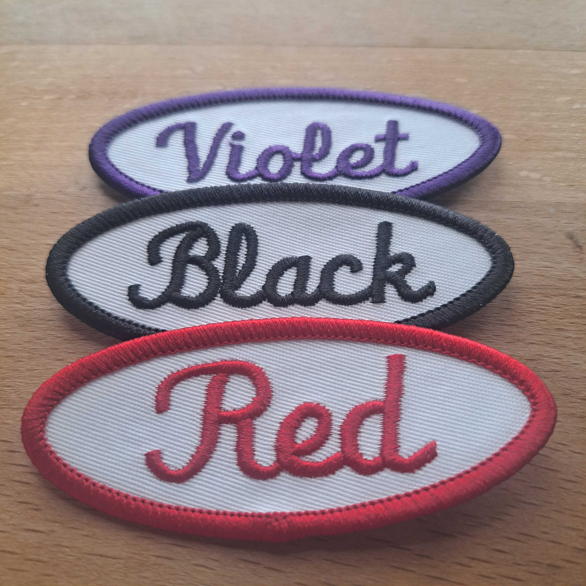 Embroidered Name Tag - Old Cursive